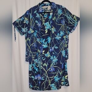 White Stag Sheath Floral Dress w/Top 18W/20W